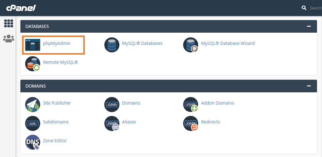 Create a new WordPress admin user using phpMyAdmin 1 phpmyadmin 1